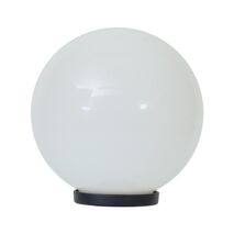 POLYSPHERE 300mm Sphere 240V Polycarbonate Garden Light - Black Base - E27