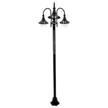 GT-1064 Monaco Triple Head Tall Plain Post - Powder Coated Finish / E27