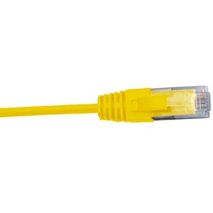 Cat6 Yellow Patch Lead | 0.5 Metre | 4 Pair Unshielded | Slim Design by Cabac