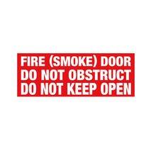 PVC Fire Smoke Door Sign | UV-Protected Material | Clear Safety Message | Complies with Fire Regulations by Firebox
