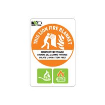 Lithium-Ion Battery Fire Blanket Location Sign | UV-Resistant PVC | Clear Visibility | Safety Compliance by Firebox