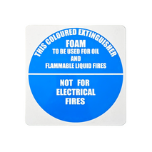 Air Foam Extinguisher I.D Sign | UV Resistant PVC | Clear Identification | Compact Size by Firebox