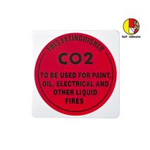 Self-Adhesive CO2 Extinguisher I.D Sign | UV-Resistant PVC | Easy Application | Fire Safety Compliance by Firebox