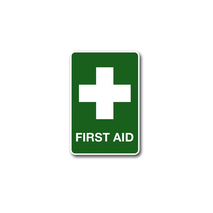 Self-adhesive PVC First Aid Location Sign | UV-Protected | Easy Application | Compact Size by Firebox