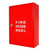 Fire Hose Reel Cabinet with Turn Lock | Powder Coated Steel | UV Protected Red | 36m & 50m Compatible by Firebox