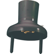 Batten Holder with Plug | Durable Design | Ideal for Residential & Commercial Use | Black by Dexton