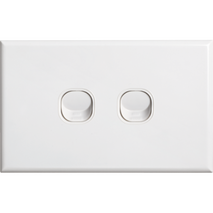 Standard 2 Gang Cover Plate | High-Quality Plastic | Smooth Finish | 10 Pack by Dexton