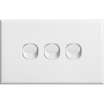 Standard 3 Gang Cover Plate | High-Quality Plastic | Smooth Finish | Compatible with Standard Frames by Dexton