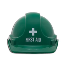 First Aid Hardhat | Premium Lightweight ABS | Contoured Design & Rain Gutter | by Firebox
