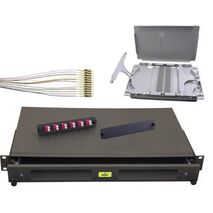 Sliding Fibre Enclosure Kit | Includes Splice Cassette & 12 OM4 LC Connectors | Compact Design by Matchmaster