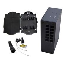 DIN Mount Fibre Optic Patch Panel | 12 Fibre SC & 24 Fibre LC | Compact Design by FOBOT
