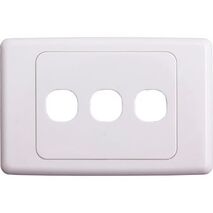 Wall Plate 3 Gang | Durable Plastic | Easy Installation | White by Homeware