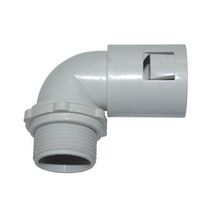 Fitting Adapter 90 degree PVC 25mm Grey