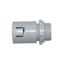 Fittings Adapter Screw to Corrugated PVC 20mm Grey