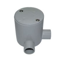 Junction Box Deep Rear Angle Way Entry PVC 25mm Grey