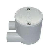 Deep Junction Box Tangential U-Way Entry 20mm Grey