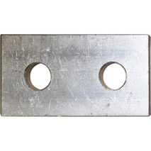 ALUM. FLATBAR WITH 2 X 12MM STUD HOLE