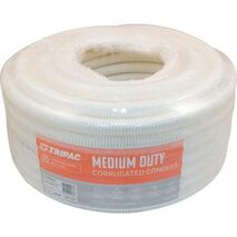 Tripac Medium Duty PVC Communications Corrugated Conduit White 20mm X 25m