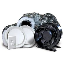 Heat Transfer Kit with A60 Axial Fan & 6m Ducting | 91 L/s Airflow | 41 dBA Noise Level by Allvent