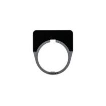 Pushbutton Legend Plate 1/2 Round | Black Field Color | Customizable Blank Design | White Lettering by Eaton