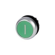 Momentary Pushbutton Switch | Green Color | Titanium Bezel & Inscribed Marking | RMQ-Titan Series by Eaton