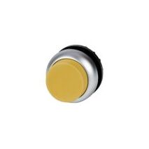 Illuminated Push Button Switch | Yellow Color | Momentary Operation | Titanium Bezel by Eaton