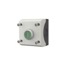 Industrial Control Pushbutton | Momentary Operation | 1 NC & 1 NO Contact | Green Titanium Bezel by Eaton