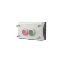 Momentary Pushbutton Housing | 2 NC & 2 NO Contacts | Grey Enclosure & Titanium Bezel by Eaton