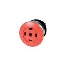Mushroom Push Button Red Emergency Stop | Momentary Actuator | Titanium Bezel by Eaton