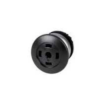 Mushroom Push Button Switch | Momentary Actuator Design | Black Head & Titanium Bezel | Eaton