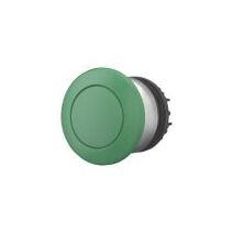 Mushroom Push Button Actuator | Momentary Operation | Green Color | Titanium Bezel by Eaton