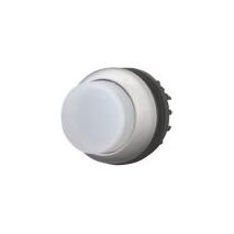 Illuminated Push Button Switch | Momentary Action | White with Titanium Bezel | CE Marked by Eaton
