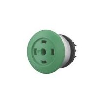Mushroom Push Button Switch | Momentary Action | Green Color | Titanium Bezel by Eaton