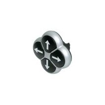 4-Way Pushbutton Switch | Momentary Non-Flush Actuators | Titanium Bezel & Arrow Indicator by Eaton