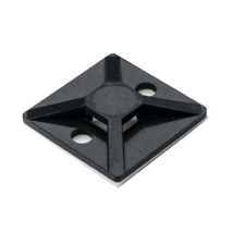 Adhesive Cable Tie Mount | Strong Adhesive Backing | Compact 19mm Size | Durable Black Color by Tuff