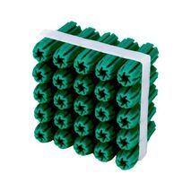 Green PVC Wall Plug | 7g x 25.0mm | Bulk Pack of 1000 | Durable Fixing by Tuff