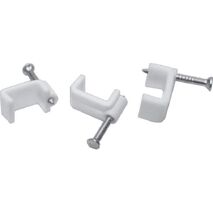 Flat Nail In Clip for 2.5mm T&E Cables | Secure Fastening | Pack of 500 by Tuff
