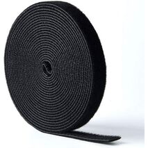 Hook & Loop Roll Black 19mm | Durable Fastening System | 25m Length by Tuff