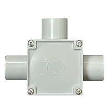 32mm 3 Way Adaptable Junction Box | Shallow Design | High-Quality Plastic | Versatile Conduit Connections by GTS