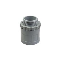 25mm Plain to Screwed Adaptor with Locknut | Metal Construction | Secure Fitting | Conduit Connector by GTS