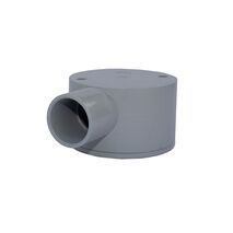 25mm One Way Shallow Junction Box | Durable Plastic | Compact Design | Electrical Conduit by GTS