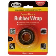 Silicone Rubber Wrap Tape | Self-Fusing | Moisture & Heat Resistant | Black by CW Brands