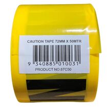 Caution Tape 72mm x 50m | High-Visibility Color | Weather-Resistant Material | Easy Setup by CW Brands