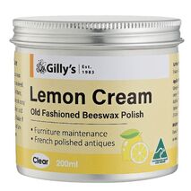 Lemon Cream Polish 200ml | Natural Beeswax & Stain Protection | Versatile for Wood & Leather by CW Brands