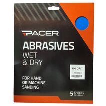 Wet and Dry Sandpaper Sheets 400 Grit | Moisture Resistant | 5 Sheets per Pack | CW Brands