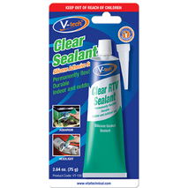 Clear Silicone Sealant | One-Component Acetic Cure | Waterproof & Weather Resistant | Indoor/Outdoor Use by CW Brands