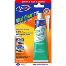 Silicone Sealant RTV 85GM | Acetic Cure | Waterproof & Temperature Resistant | Clear by CW Brands