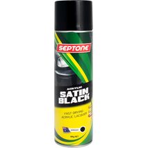 Acrylic Paint Aerosol Satin Black | Fast Drying | Excellent Coverage | Durable Finish | 400g by CW Brands