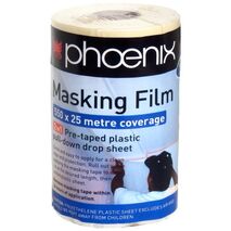 Masking Film 550mm x 25m | Self-Static Cling & Quality Tape | Indoor/Outdoor Use by CW Brands