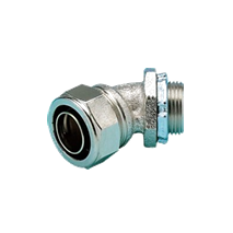Liquid Tight Connector 45 Degree 40mm | IP66 Waterproof | Nickel Plated Steel & Flexible Design by United Manufacturers Australia